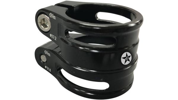 Brave Sattelklemmschelle  1 1/8" schwarz