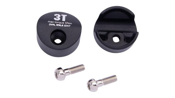 3T Oval  1 1/8" schwarz