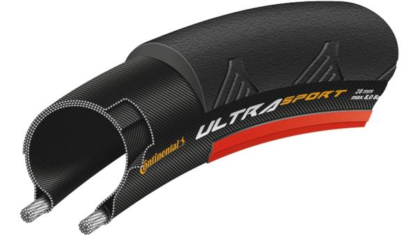 Continental Ultra Sport 2  17 mm schwarz, rot