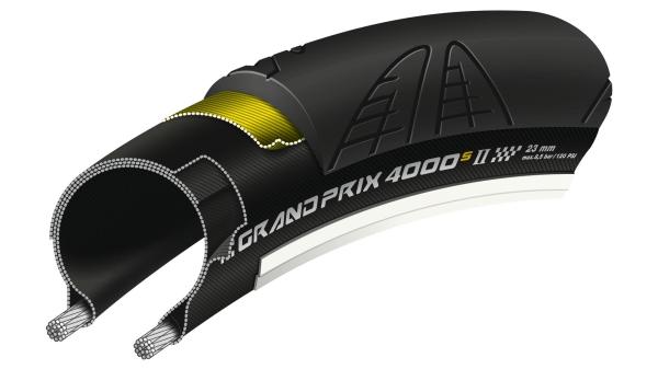 Continental Grand Prix 4000 S II  17 mm schwarz, wei&szlig;