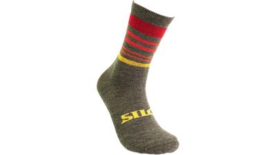 Silca Gravel Wool Sock Unisex S gr&uuml;n, orange Produktbild 1