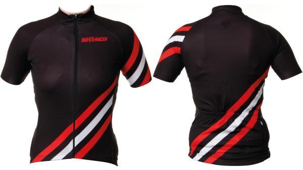 BioRacer Cycling Shirt Damen S schwarz, rot, wei&szlig;