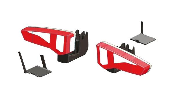 Uebler R&uuml;ckleuchtensatz  Unisize schwarz, rot, transparent