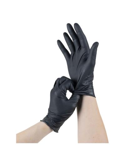 Unbekannt Glove Basic Synguard Nitrile Small Black 100/Box Produktbild 1