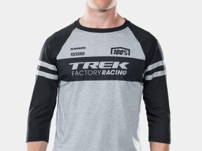 Unbekannt Jersey 100% 3/4 Sleeve Tech Tee Large Dark Grey/Bl Produktbild 2