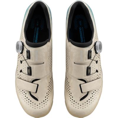 SHIMANO SHIMANO Fahrradschuhe RX600 Herren/Damen Gravel SPD Gr&ouml;&szlig;e 48 Beige/Blau Produktbild 2