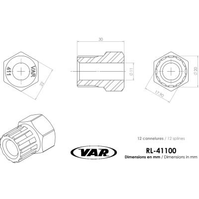 VAR Freilaufk&ouml;rperabzieher RL-41100 f&uuml;r Shimano, Tiger Falcon Produktbild 1