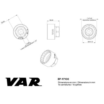 VAR Innenlagerwerkzeug SH-Ultegra Fazua Ride 60 Produktbild 1