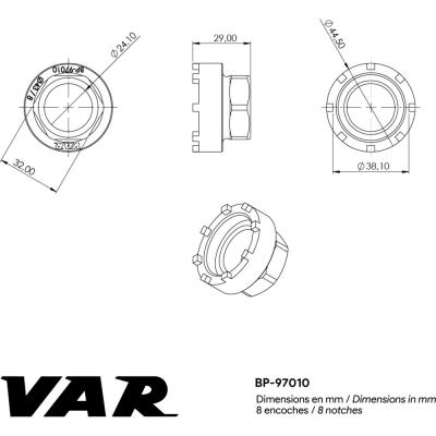 VAR Innenlagerwerkzeug Bafang-Mittelmotoren M820, M510, M560 Produktbild 2