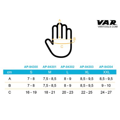 VAR Mechaniker-Handschuhe AP-9430x S Produktbild 1