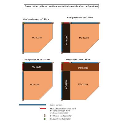 VAR Eckunterschrank MO-52606 864 x 864 x 910 mm Black Edition Produktbild 1