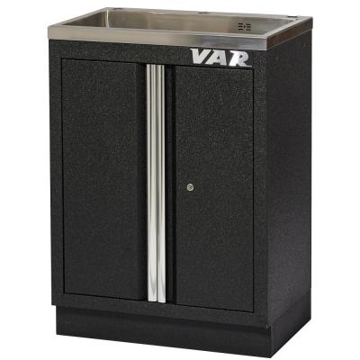 VAR Edelstahlsp&uuml;lschrank MO-52608 680 x 458 x 910 mm Black Edition Produktbild 1
