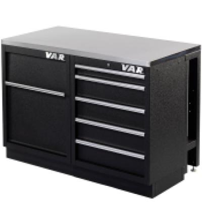VAR Arbeitsplatte Edelstahl 2er 1360 x 690 x 38 mm Produktbild 1