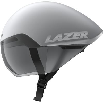 LAZER LAZER Helm Victor KinetiCore Triathlon/TT Matte White Silver (M) 55-59 cm Produktbild 3