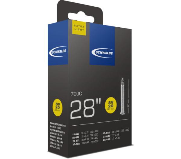 Schwalbe SCHWALBE SCHLAUCH SV20 EXTRA LIGHT 18/25-622/630 80mm