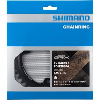 SHIMANO Kettenblatt GRX FC-RX810 42 Z&auml;hne Schwarz Produktbild 1