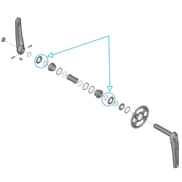 SHIMANO Spacer und Ring f&uuml;r FC-M6130