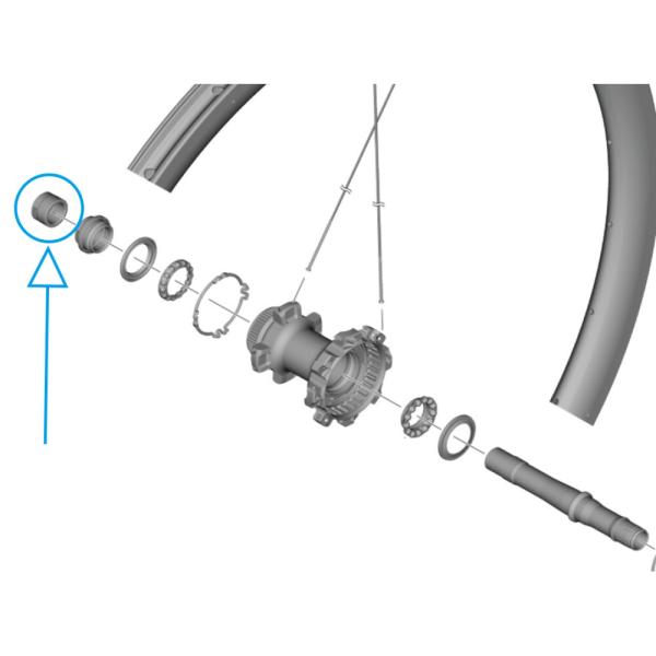 SHIMANO Mutter f&uuml;r WH-R9270-C50-TU HR