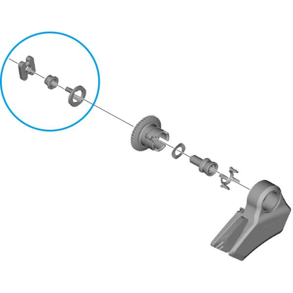 SHIMANO CD-EM800 F&uuml;hrung Befestigungsmutter Einheit f&uuml;r 55 mm Kettenlinie