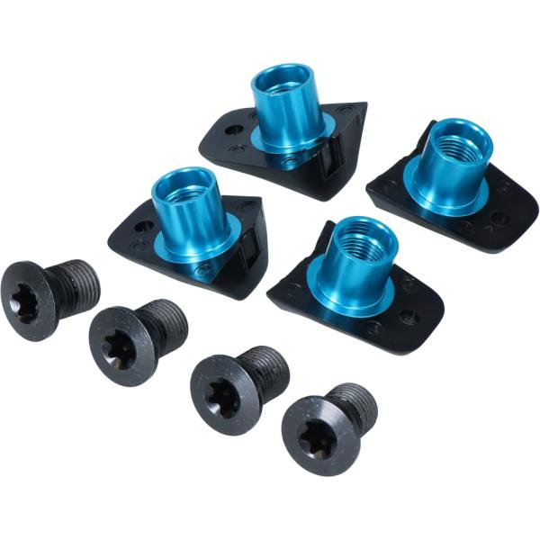 SHIMANO Kettenblattschrauben f.FC-R8100 (M8x10,1mm), 4 Stk incl. Muttern f.46-36Z