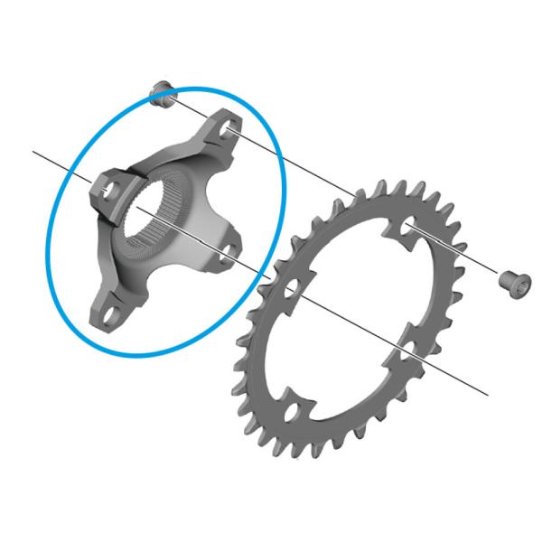 SHIMANO 4-Arm Adapter f&uuml;r SHIMANO E-BIKE SYSTEMS Kettenblatt CR-EM800