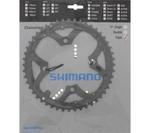 SHIMANO Kettenblatt DEORE FC-M590, FC-M591 48 Z&auml;hne