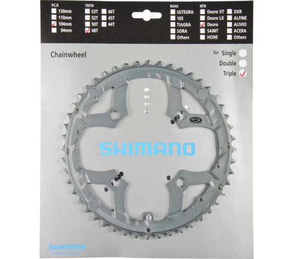 SHIMANO Kettenblatt DEORE FC-M591 48 Z&auml;hne