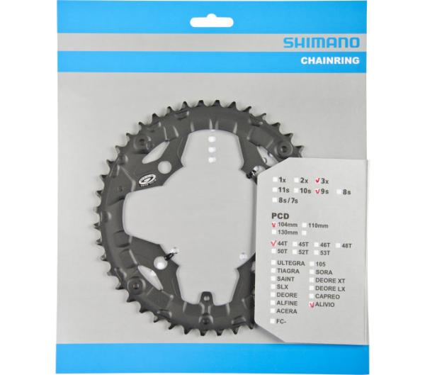 SHIMANO Kettenblatt ALIVIO FC-M430, FC-M431 44 Z&auml;hne f&uuml;r KSR