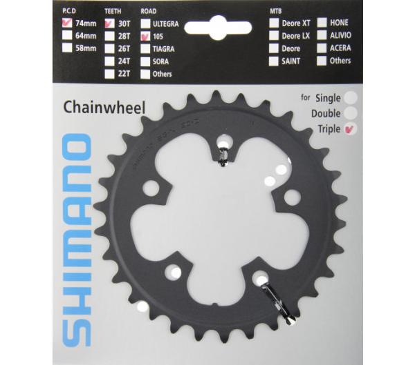 SHIMANO Kettenblatt 105 FC-5703 30 Z&auml;hne Schwarz