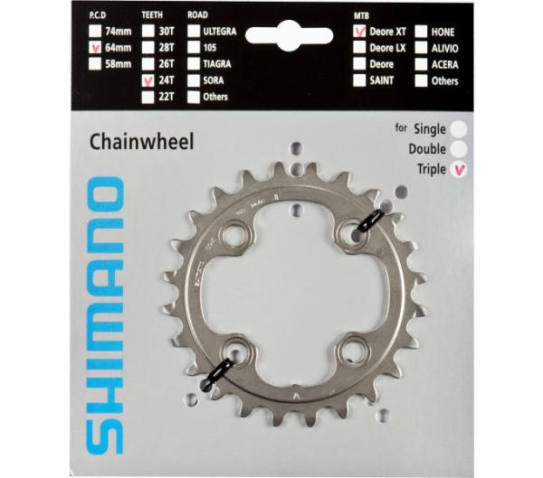 SHIMANO Kettenblatt DEORE XT FC-M770-10, FC-M780 24 Z&auml;hne