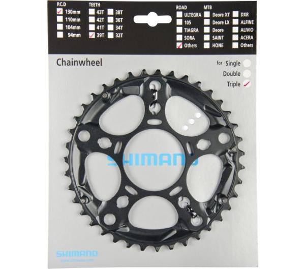 SHIMANO Kettenblatt FC-R563 39 Z&auml;hne Schwarz