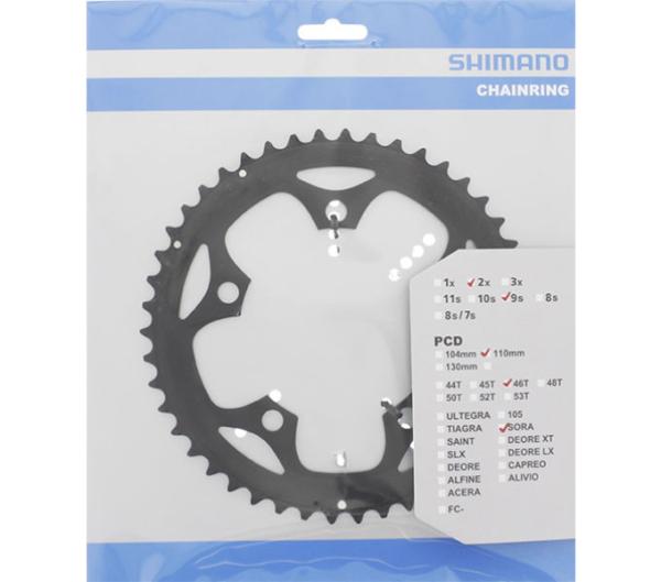 SHIMANO Kettenblatt SORA FC-3550 46 Z&auml;hne Schwarz